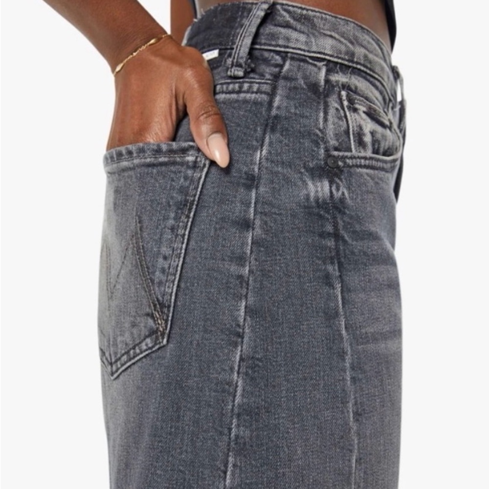 Mother Superior The Half Pipe Flood Barrel Jeans Outta Sight Black - Picture 2 of 11